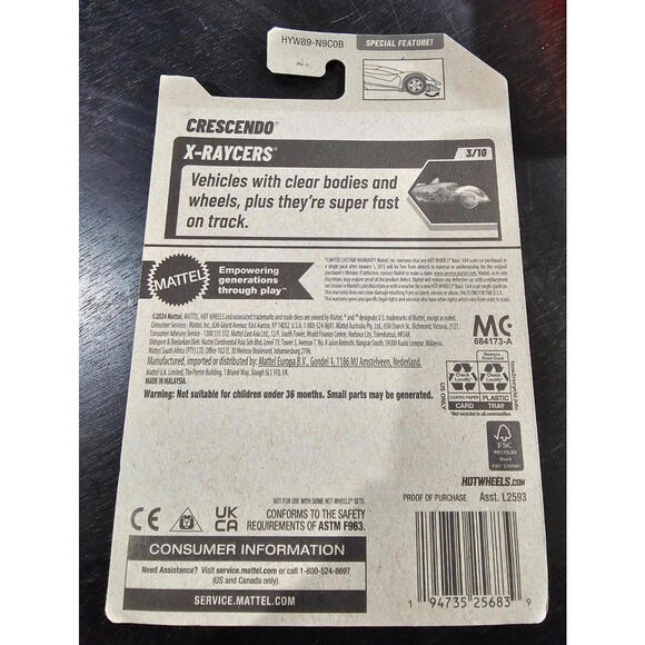 2025 HOT WHEELS BLUE CRESCENDO 3/10 HW X-RAYCERS 37/250 HYW89 - Picture 2 of 6